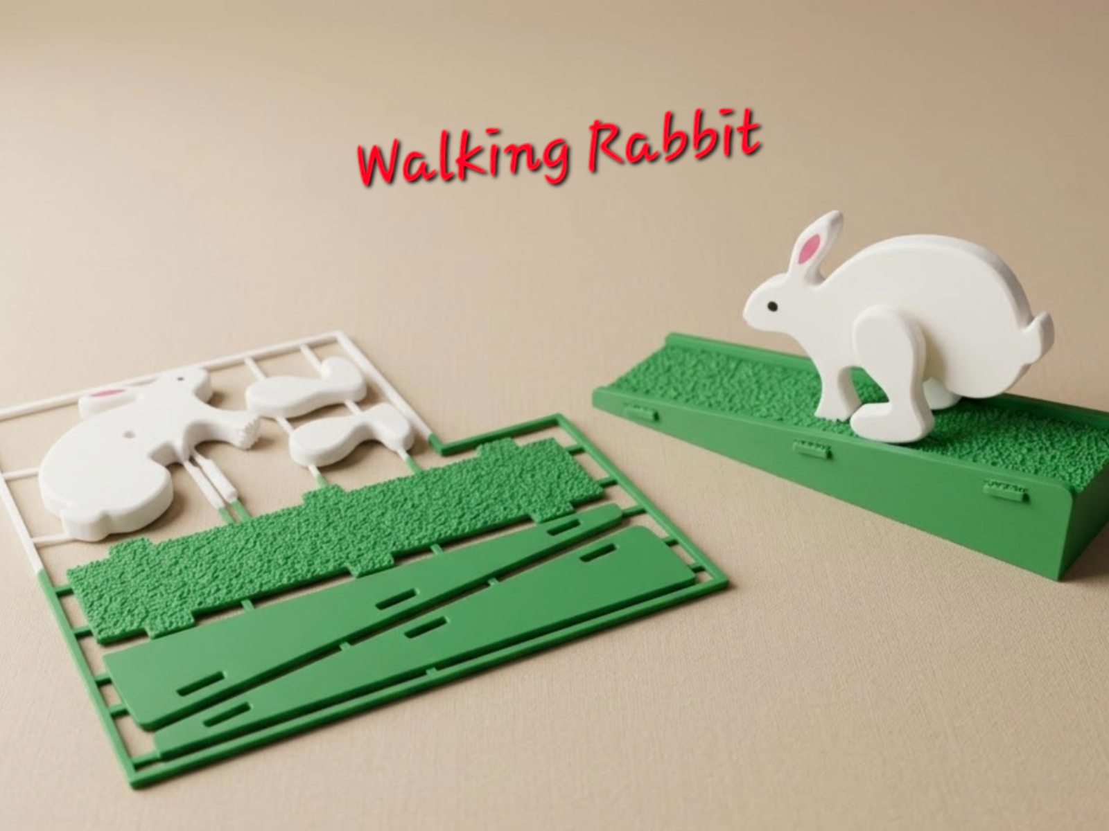 Gravity-Powered Passive Walking Rabbit kit card - 1