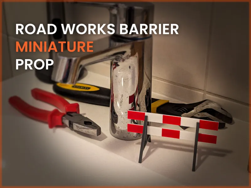 Mini Road Works Barrier prop