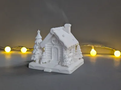 Cozy Printmas Cabin - Incense & LED Holder