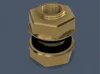 1/2" BSP Male x 3/8" BSP Female Bulkhead Adapter