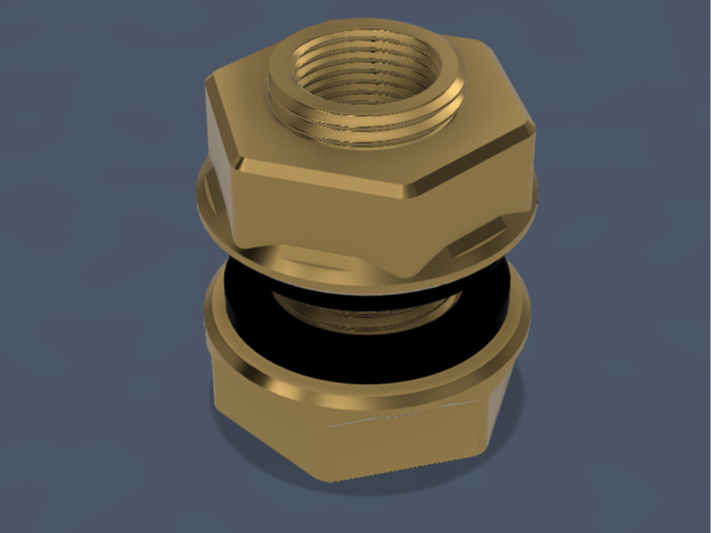 BSP Bulkhead Reducer Adapter – 1/2" M to 3/8" F