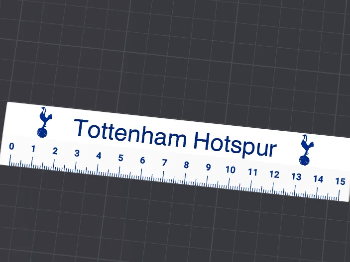 15-cm-Lineal im Tottenham-Stil (0.2 mm Düse)