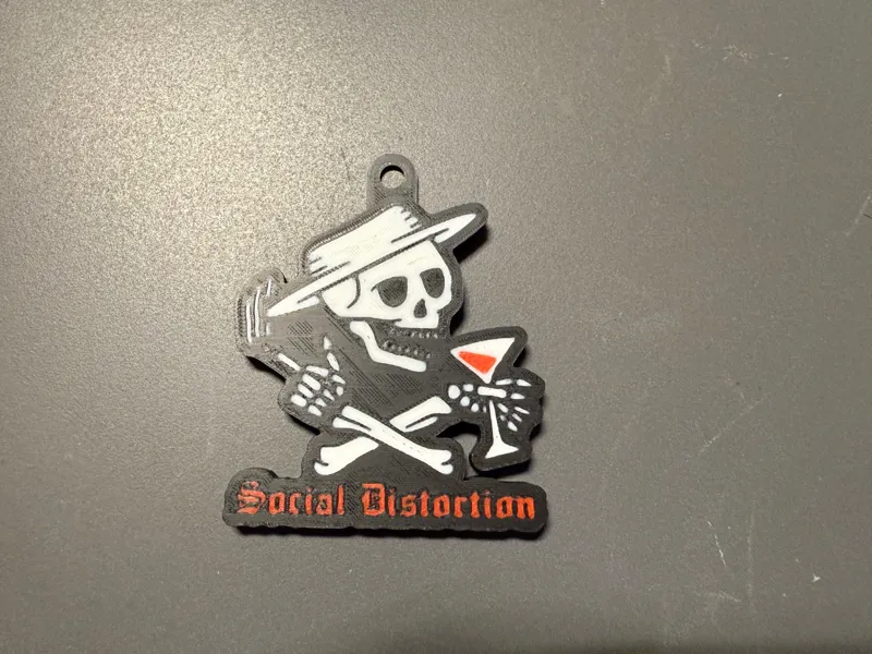 Social Distortion Skelly Keychain