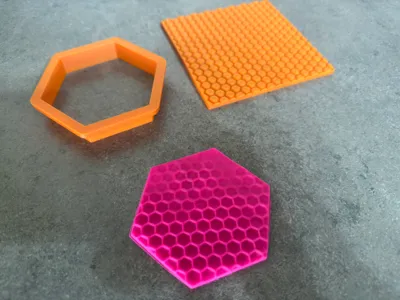 Hexagon & BEE HIVE honeycomb - Cookie cutter