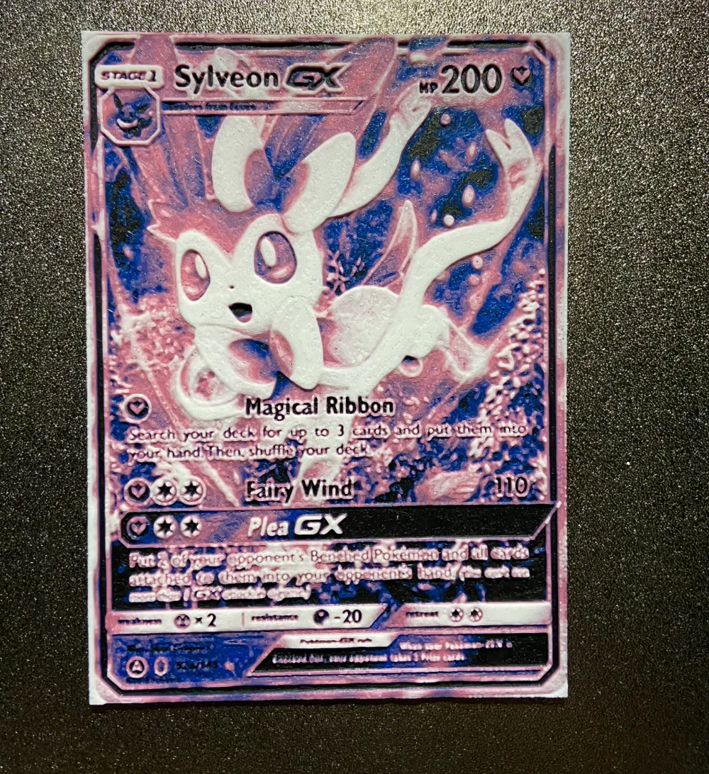 Carte Pokémon Sylveon GX 200 PV - Modèle d'Impression 3D Gratuit -  MakerWorld, image size:1000x1092