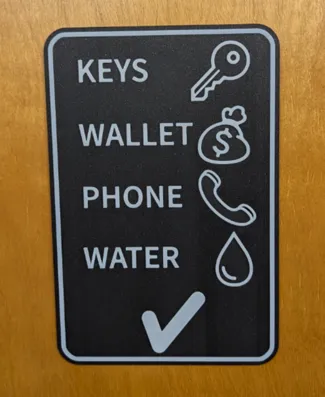 Door Reminder Sign