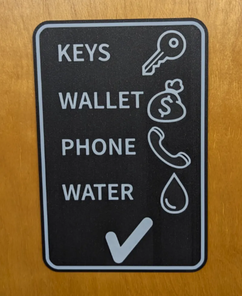 Door Reminder Sign