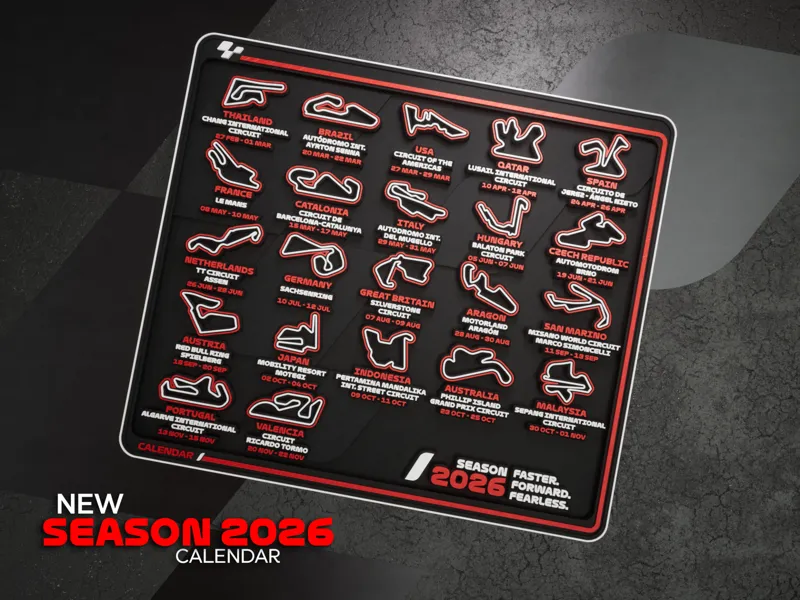MotoGP Season Calendar 2026 with weekend dates