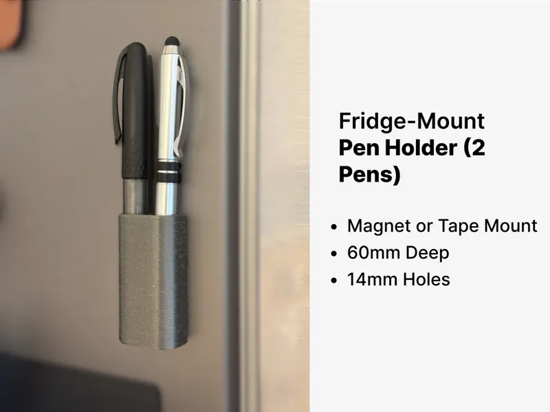Fridge-Mount Pen Holder (2 Pens)