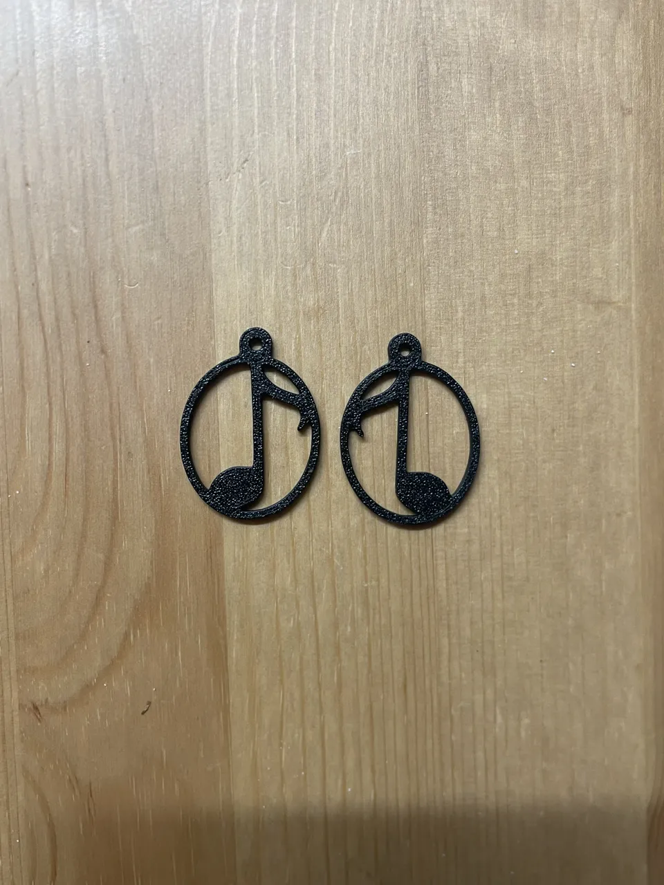 music note earrings view 2