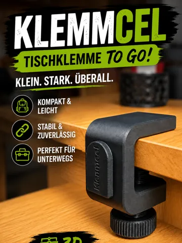 Modelo para impresión 3D: Klemmcel–Modulare Tischbefestigung (Fäncel-System) — vista de referencia 2