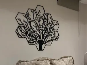 Décoration murale arbre hexagonal