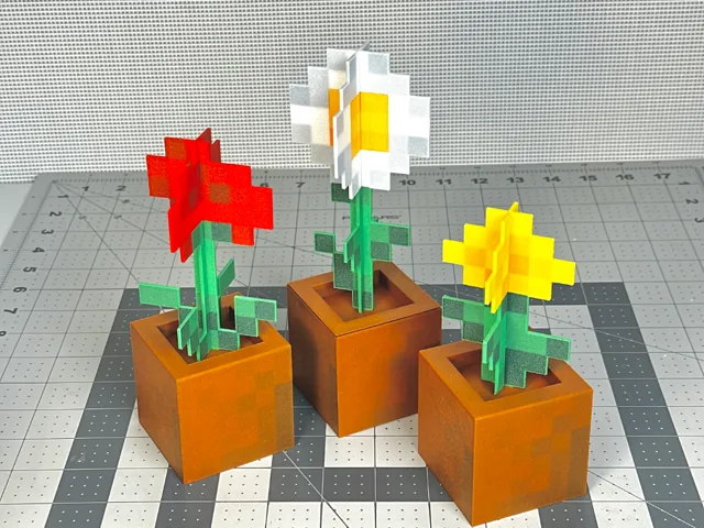 Minecraft Flowers with Pot
