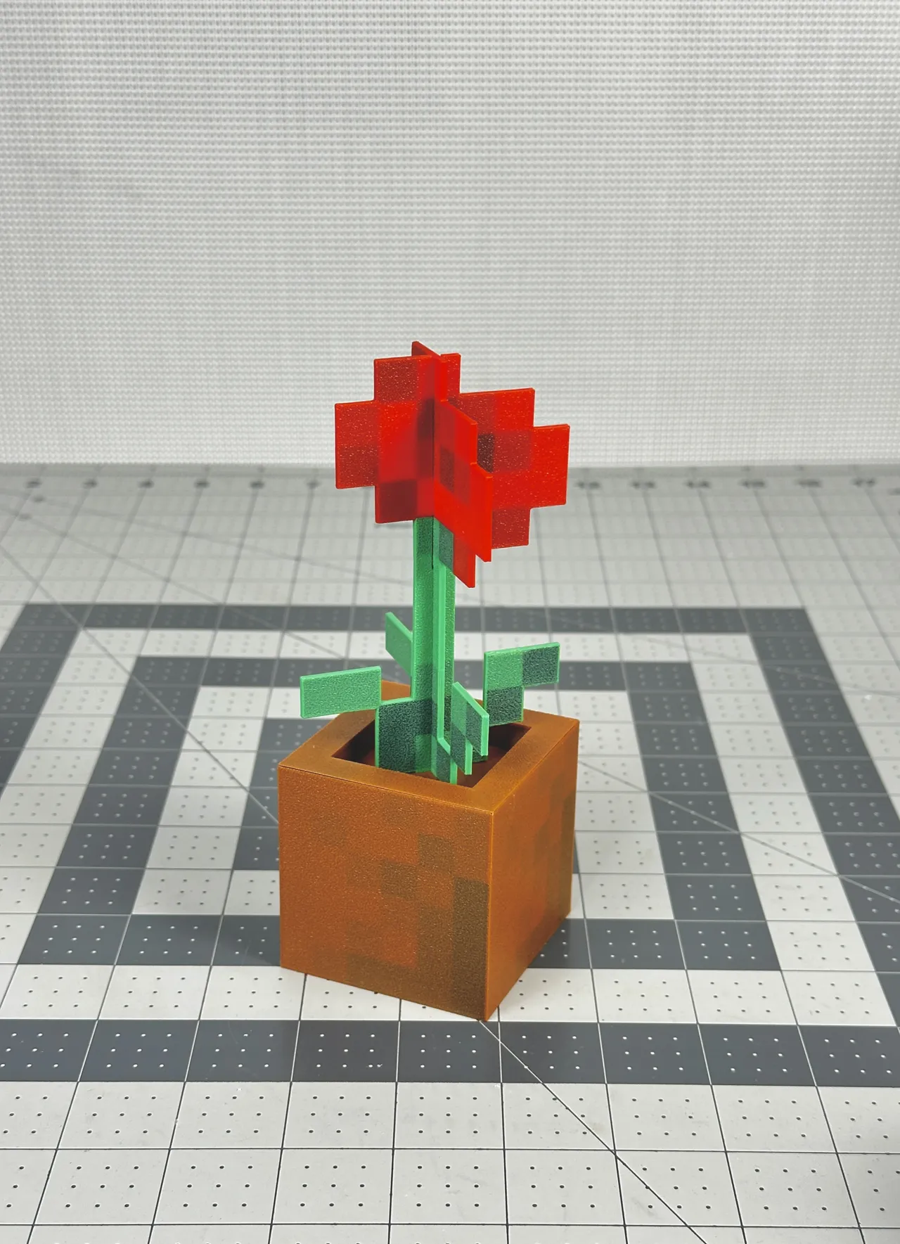 Minecraft Flowers with Pot view 3