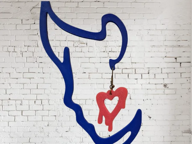 Dripping Heart Earrings