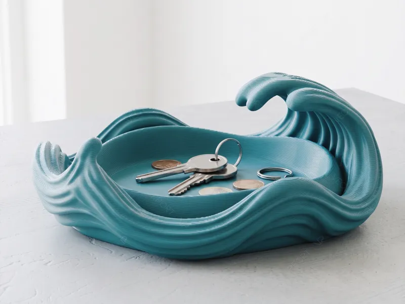 Ultra-modern Wave Liquid Catch-All Tray Bowl #057