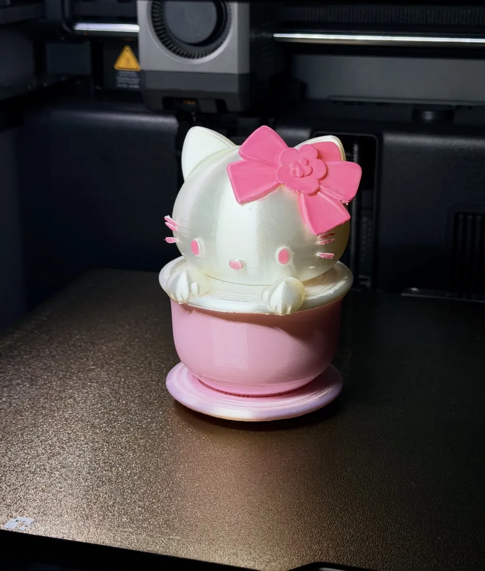 HELLO KITTY Storage Lidded Bowl - Free 3D Print Model - MakerWorld