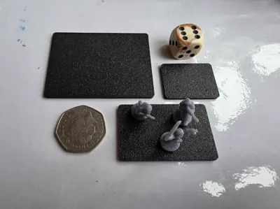 Flames of War style Wargaming Bases, no lip