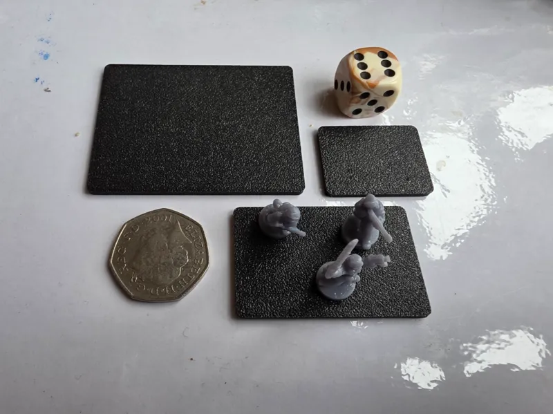 Flames of War style Wargaming Bases, no lip