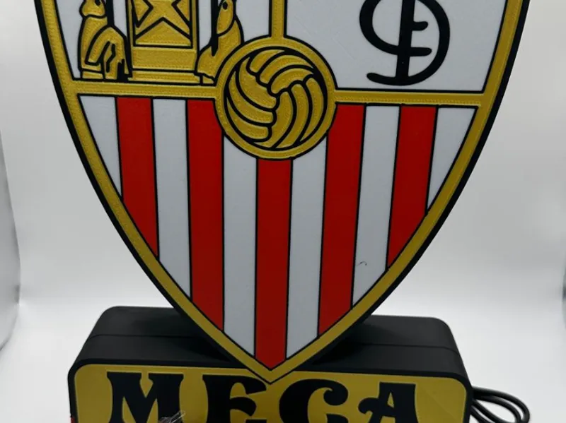 LAMPARA SEVILLA FC EDITABLE CON NOMBRE