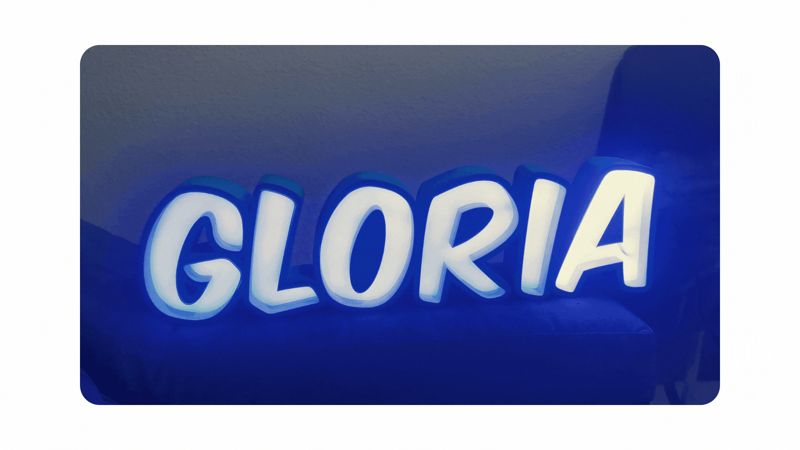Cartel Luminoso Gloria