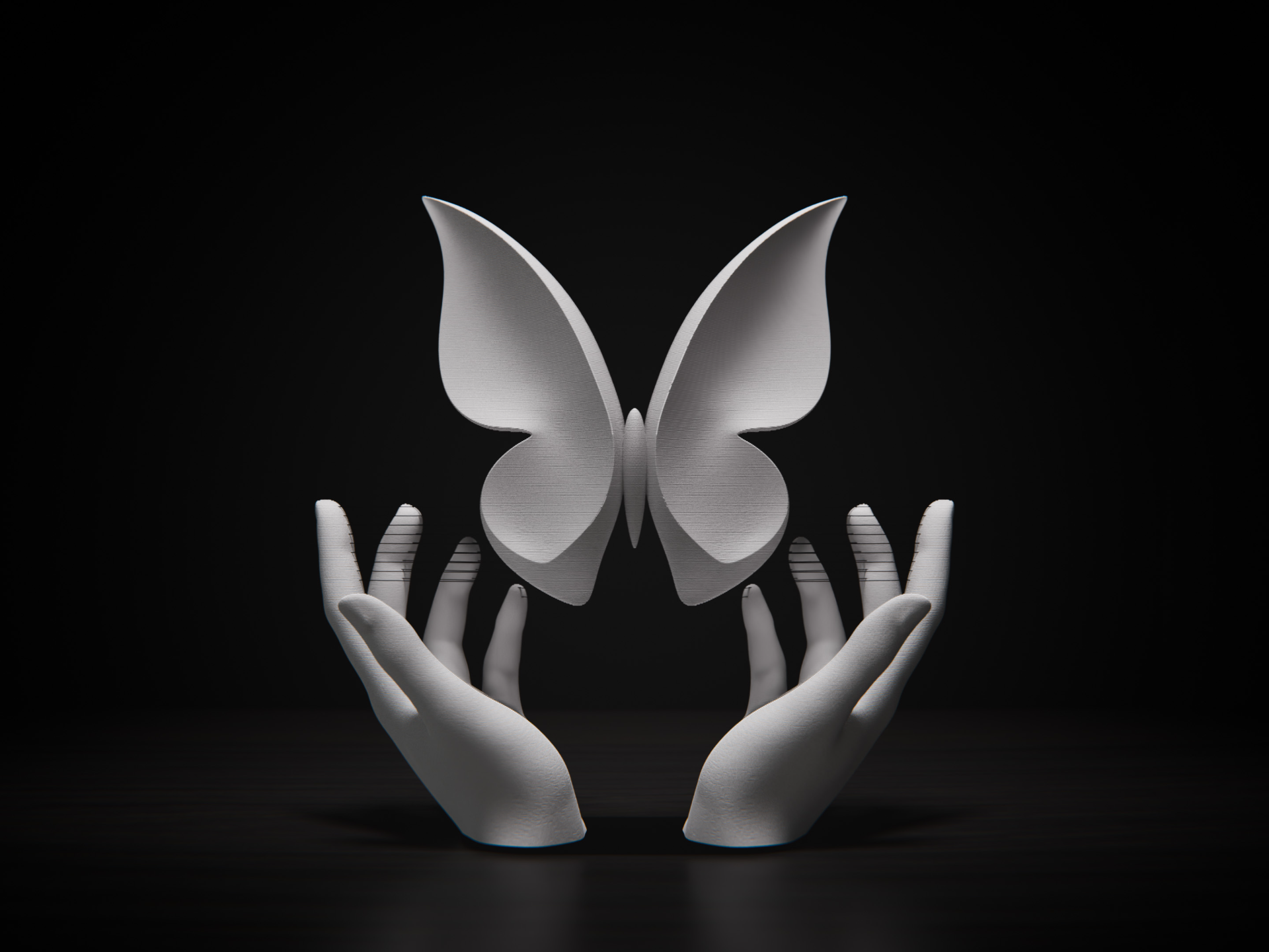 Suspended butterfly