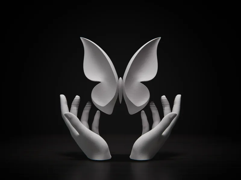 Suspended butterfly