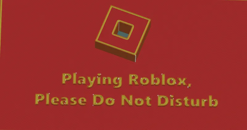 Playing Roblox Sign