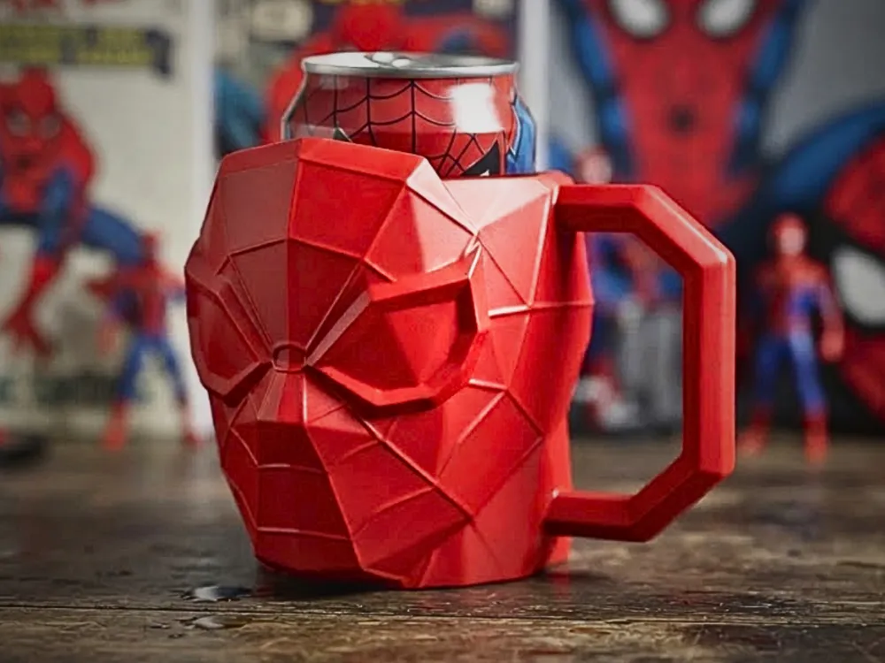 Soporte: Porta lata - Homem aranha decorativo. Referencia del modelo original.