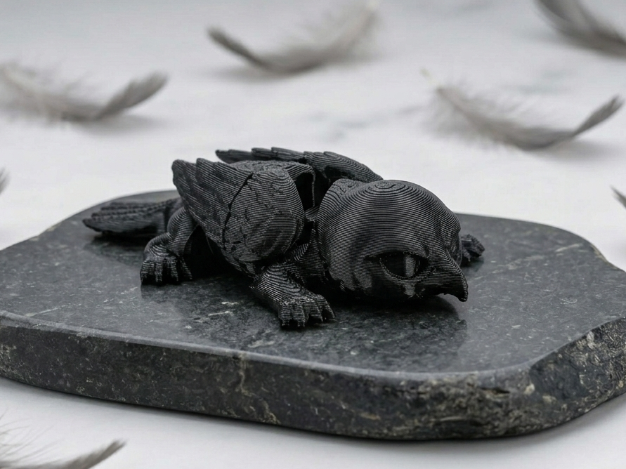 Flexi Raven - Articulated Fidget Animal