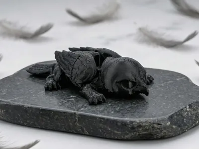 Flexi Raven - Articulated Fidget Animal