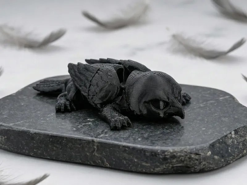 Flexi Raven - Articulated Fidget Animal