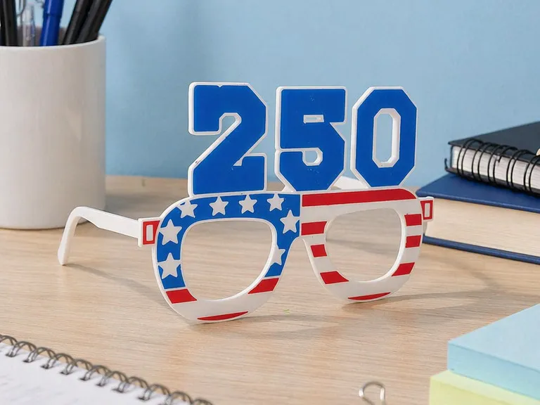 America 250th Anniversary Patriotic Glasses 1
