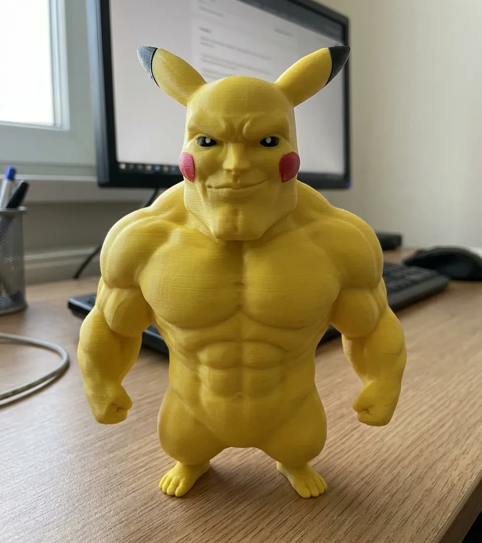 Pikachu Gigachad - Free 3D Print Model - MakerWorld
