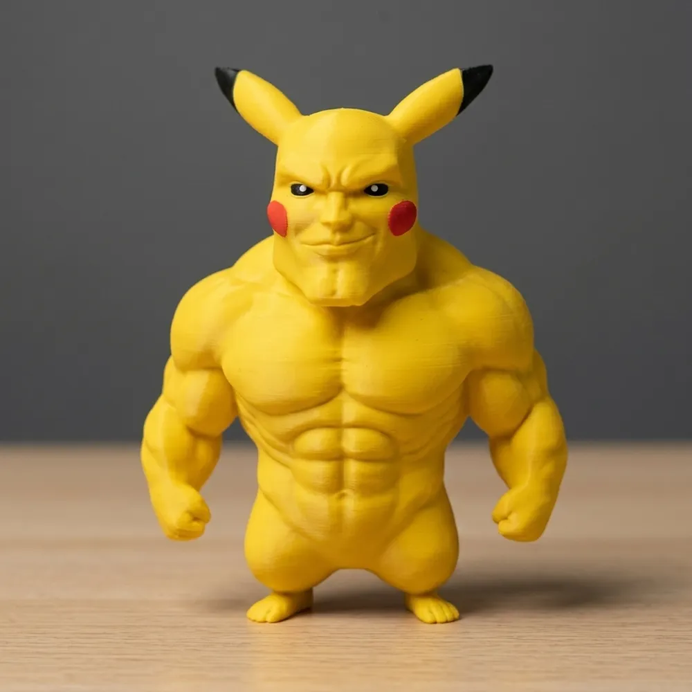 Pikachu Gigachad - Free 3D Print Model - MakerWorld