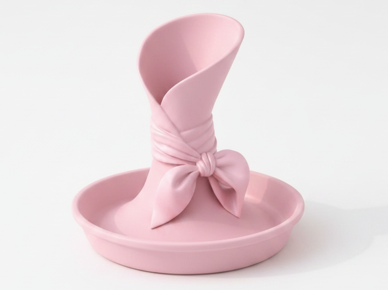 Wrapped Bow Vase & Ring Dish Organizer-Vanity