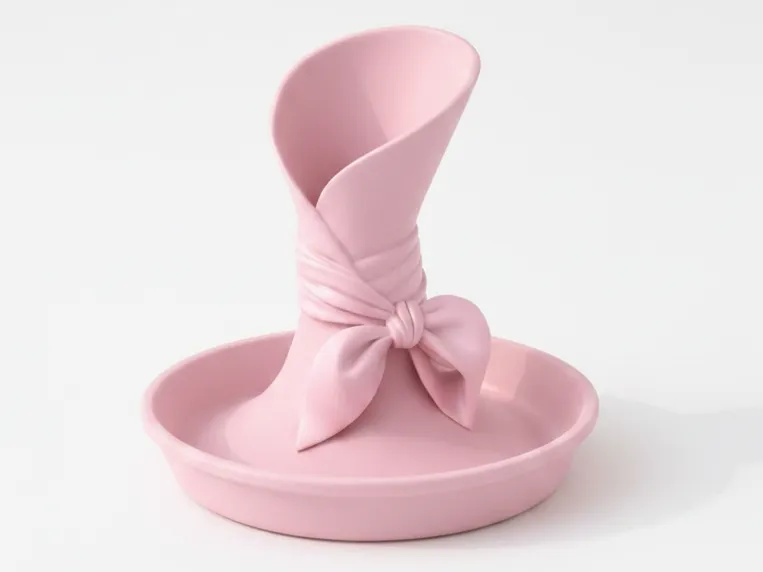 Wrapped Bow Vase & Ring Dish Organizer-Vanity