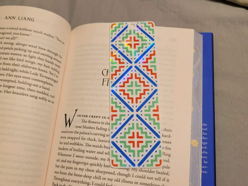 Hmong textile Inspired bookmark