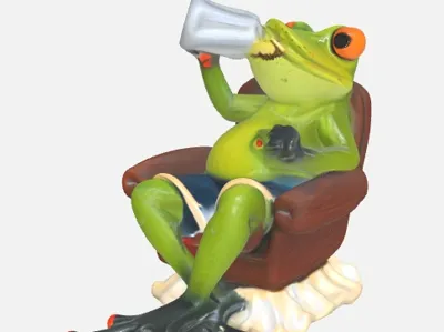 Frog in an armchair