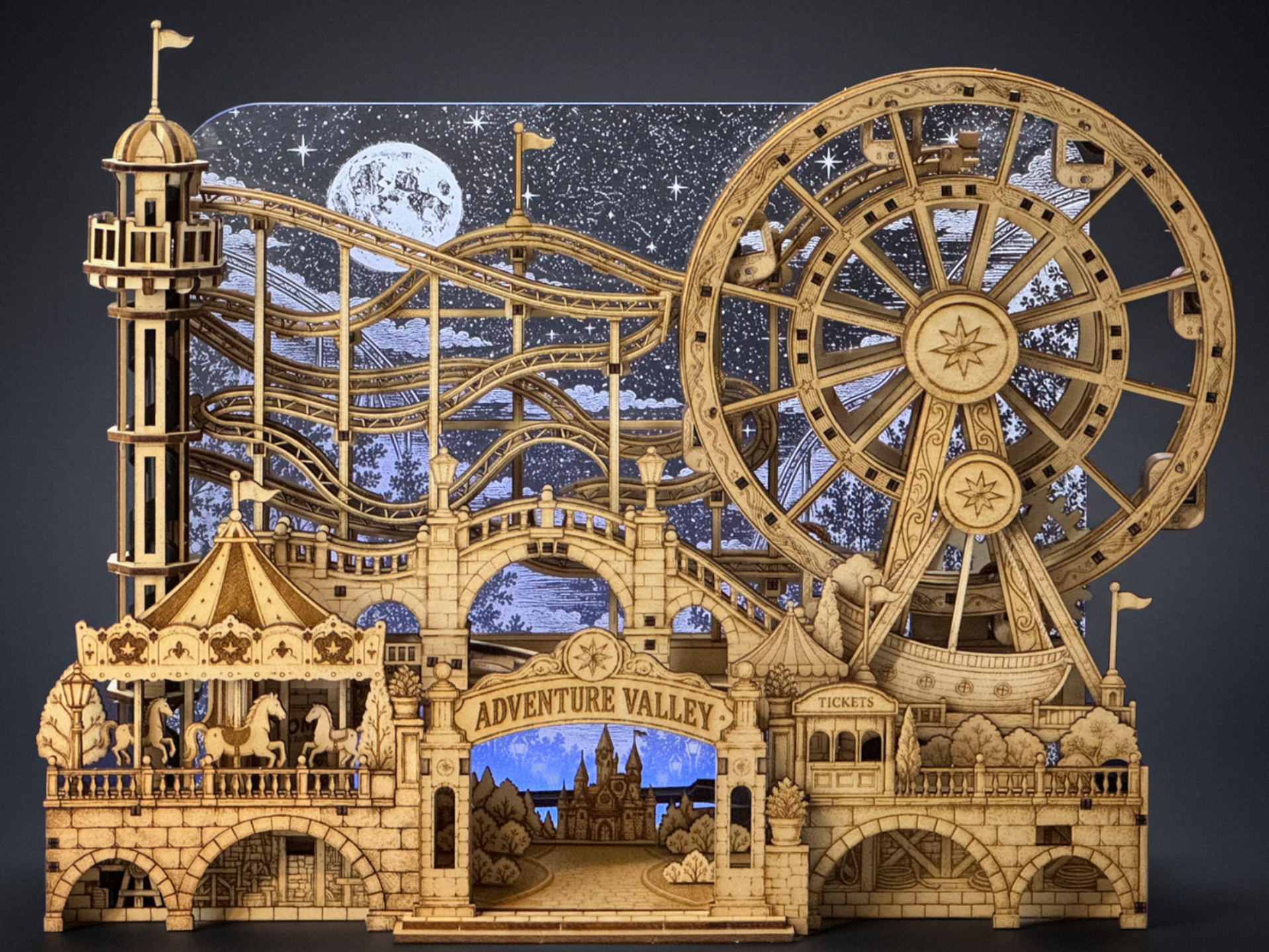 Adventure Valley — Motorized Wooden Marble Run - 1