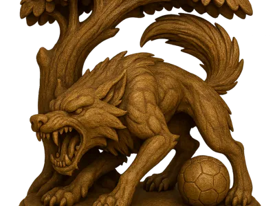Lecce Football Wolf Statue