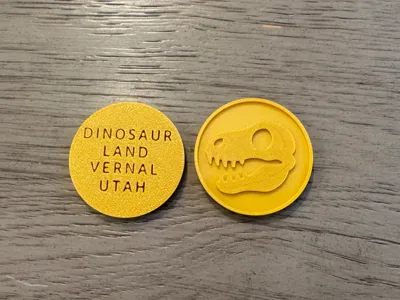 Golden Dinosaur Coin