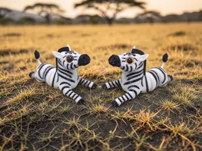 SC Flexi Zebra - glass eye compatible multicolor