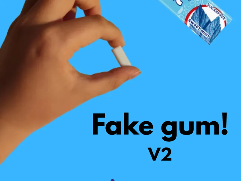 Fake gum prank 