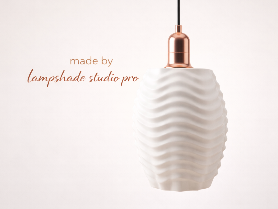 Wave Flow Pendant Lampshade with Mount Ring