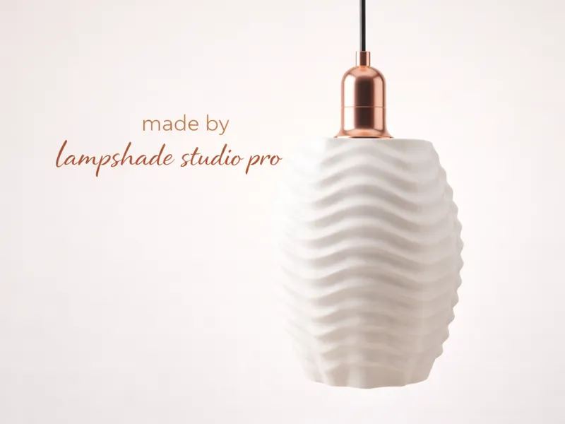 Wave Flow Pendant Lampshade with Mount Ring