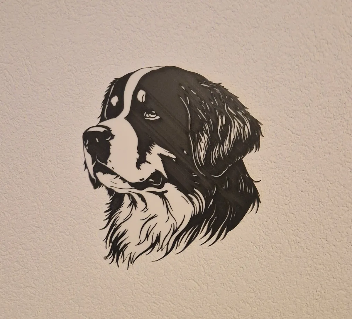 Wandkunst: Berner Sennenhund (1 Farbwechsel) – Kostenloses 3D ...