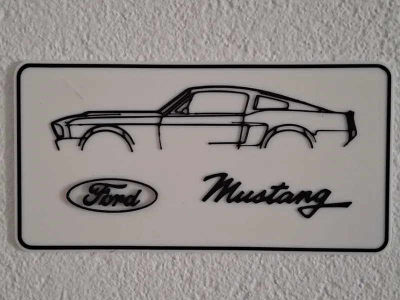 Nummerschild Mustang (Ohne Ford Schrift)