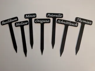 Kräuter und Gemüse Schilder