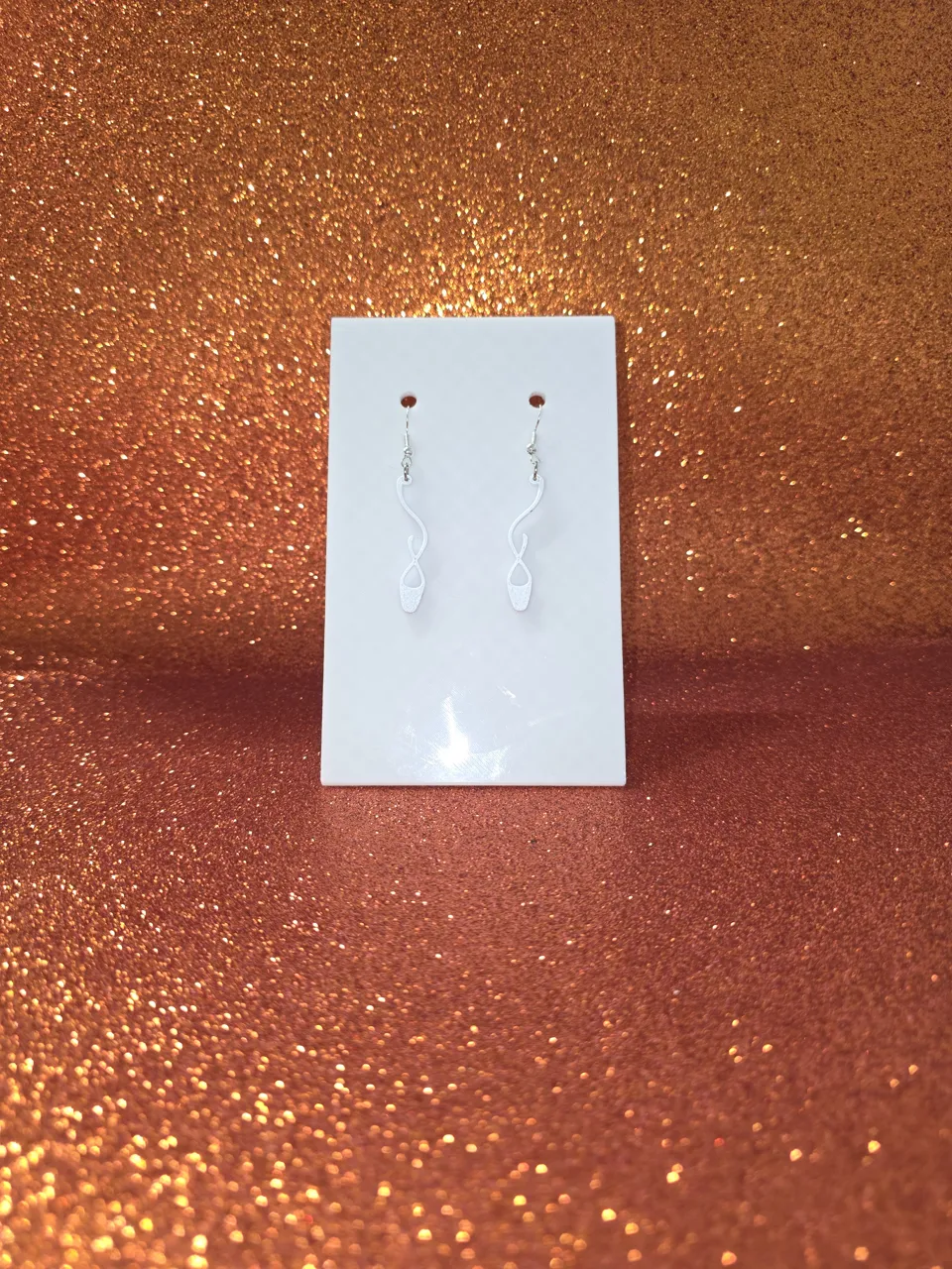 Dance shoes earrings view 2